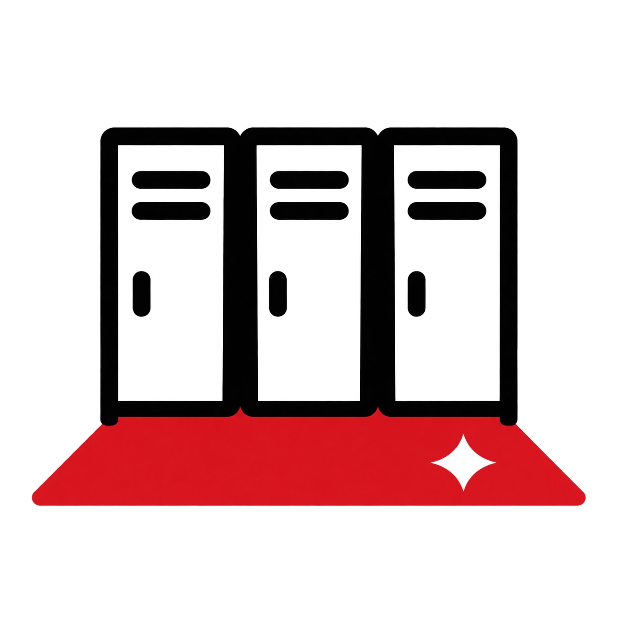 Locker room floor coating icon