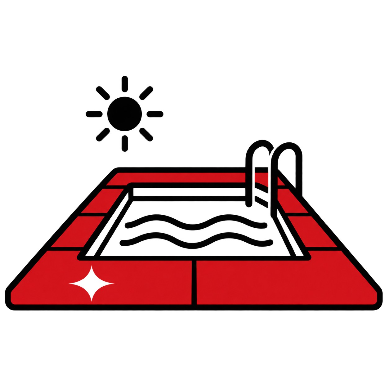 Pool deck coating icon