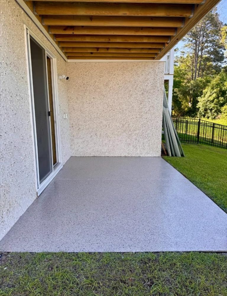 Outdoor floor coating in Bailey's Cove, Hilton Head