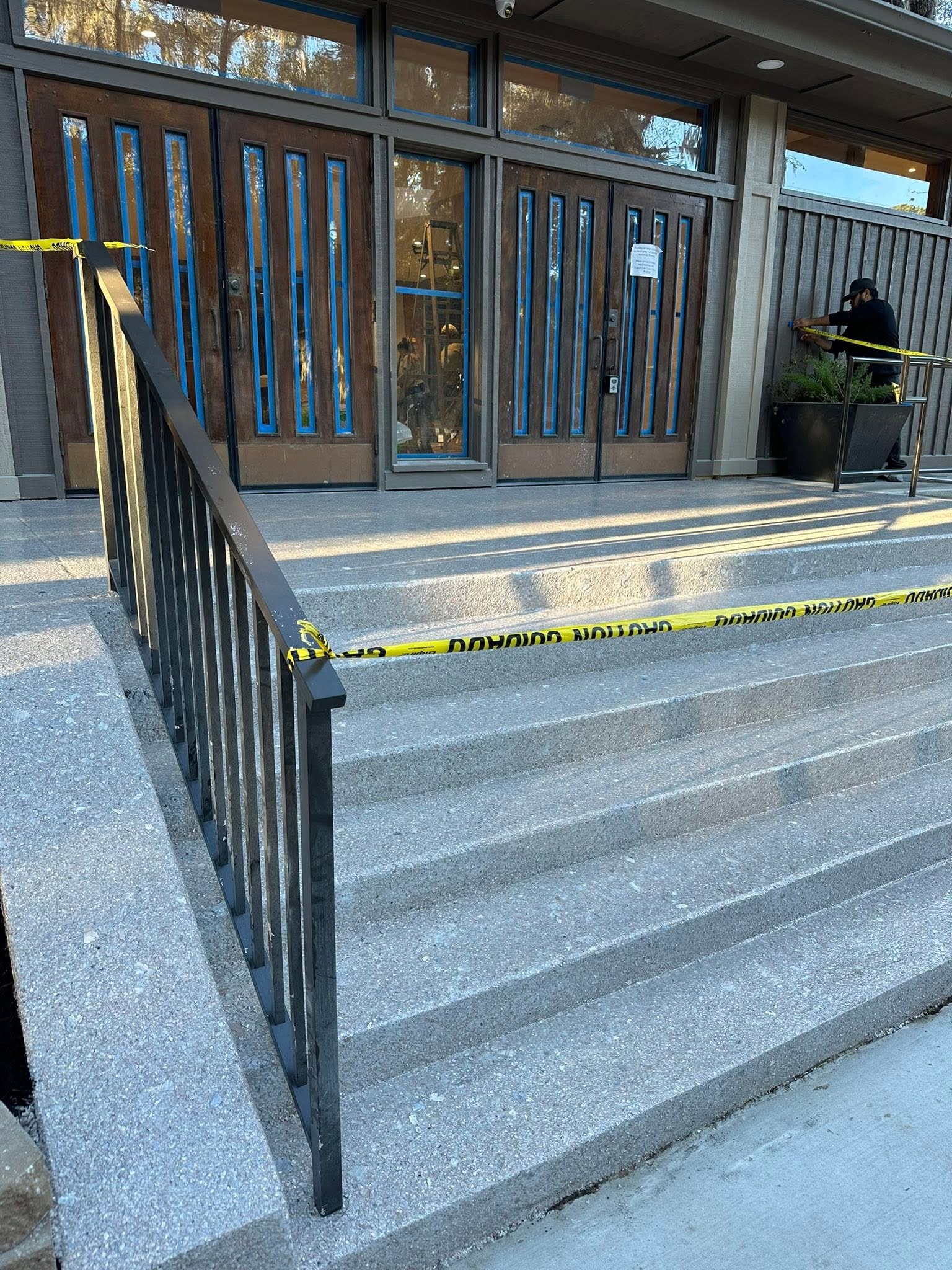 Coated entry steps