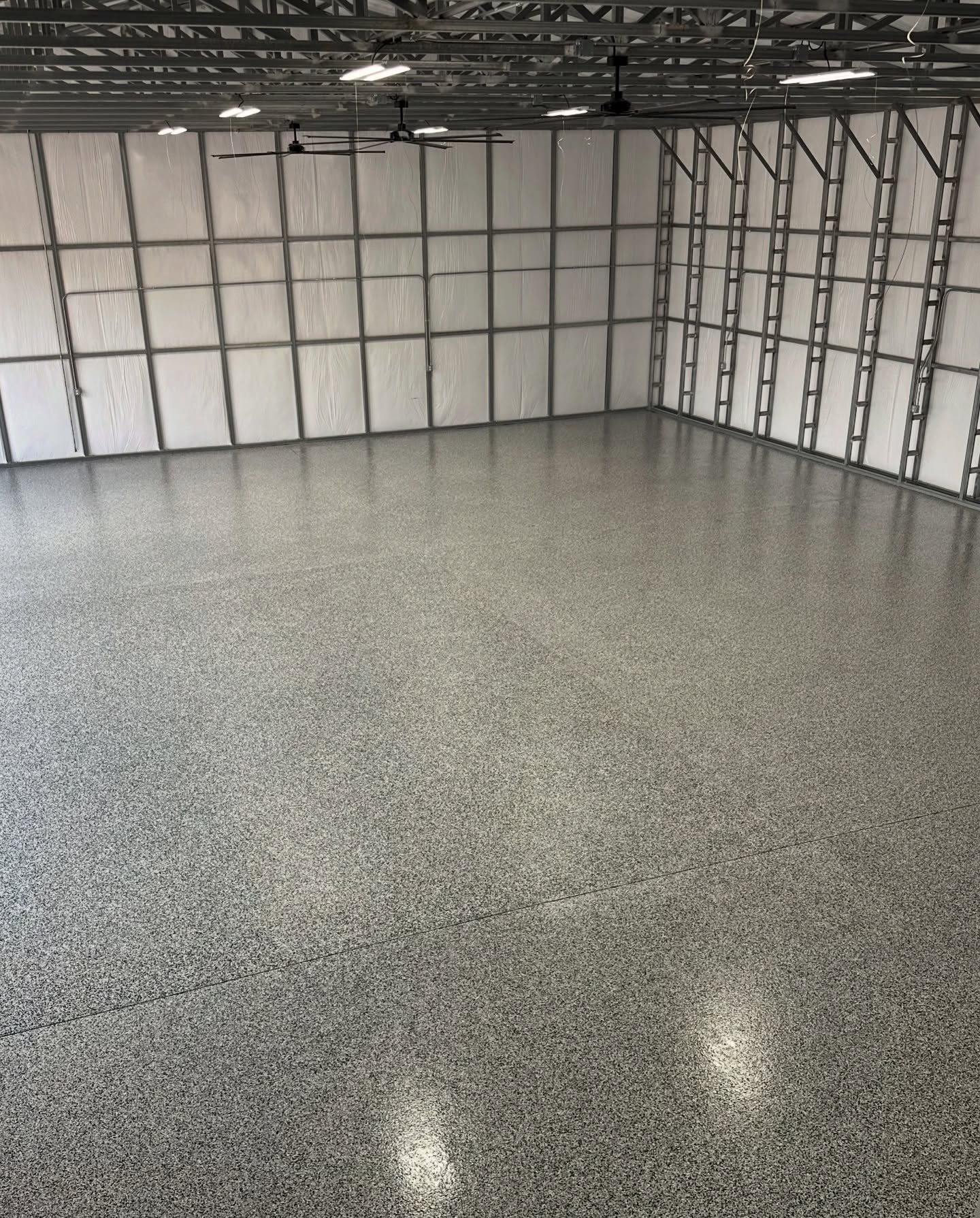 Two-car flake garage